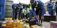 Members of the South African Police Services (SAPS) brief the media on confiscated goods in Durban CBD on July 133, 2021 in Durban, South Africa. (Photo by Gallo Images/Darren Stewart)
