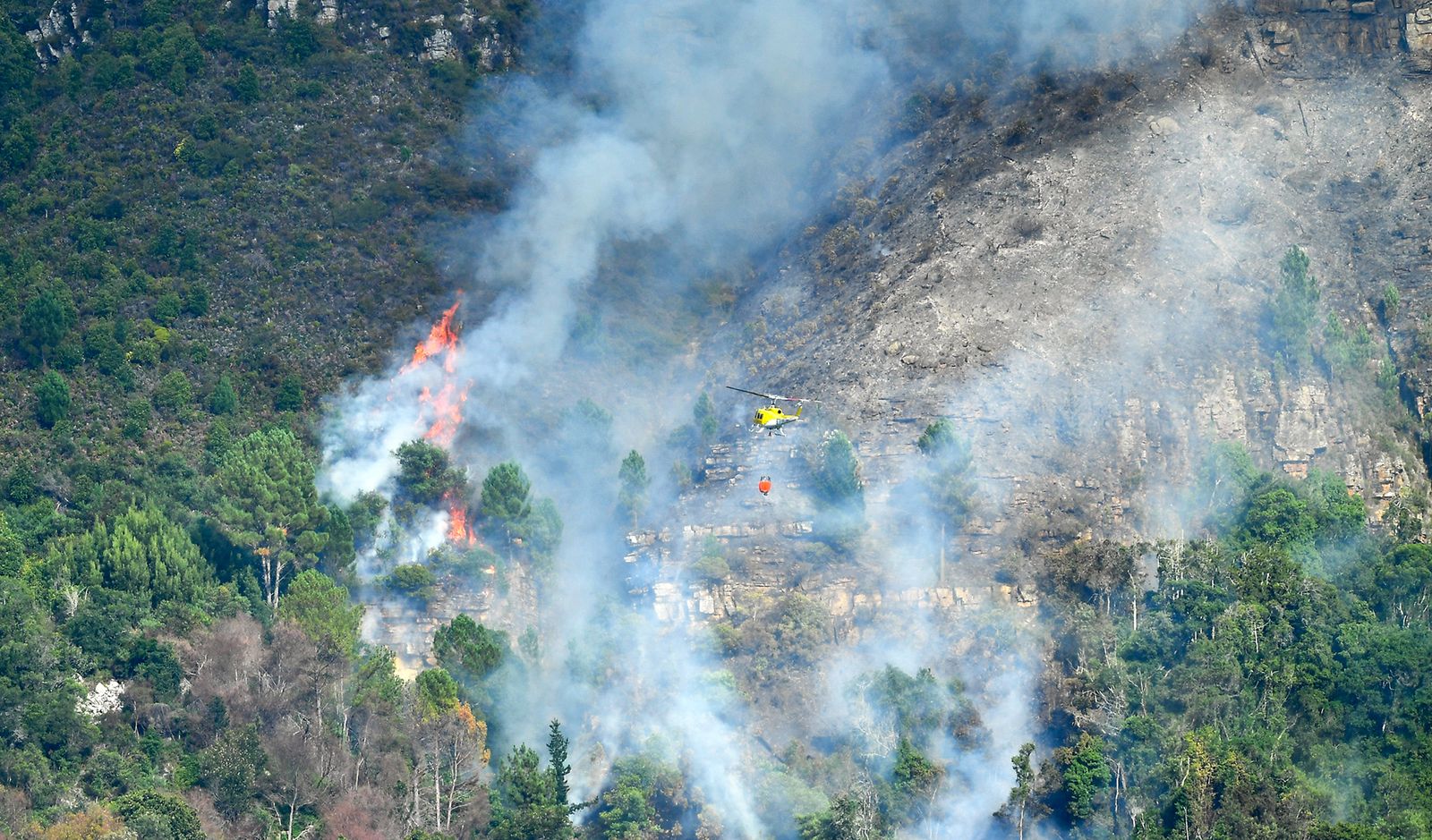 Table Mountain fire ‘largely contained’ after surge towards CBD