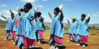 Dipholo tsa go nwa letswai dance group in GaMaila, Limpopo. (Photo: Lucas Ledwaba)