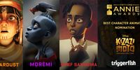 André de Villiers and Triggerfish Animation Studios were nominated for an Annie Award for Best Character Animation for three episodes of 'Kizai Moto: Generation Fire': Moremi, Surf Sangoma, and Stardust. Images: Supplied/Triggerfish Animation Studios