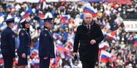 Russian President Vladimir Putin attends a rally-concert titled ‘Glory to defenders of the Fatherland’ dedicated to the Defender of the Fatherland Day at Luzhniki Stadium in Moscow, Russia, 22 February 2023. (Photo: EPA-EFE / Maim Blinov / Sputnik) 