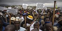 Hundreds of Jacob Zuma supporters listen to him speak at Nkandla in KwaZulu-Natal on Sunday 4 July 2021. (Photo: Leila Dougan)