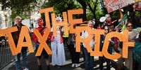 Protesters Demonstrate Outside The Met Gala In New York City