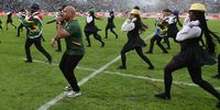 Pre-match entertainment at Nelson Mandela Bay Stadium, Gqeberha, on Saturday. (Photo: Deon Ferreira)