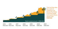 Source: Ninety One and Morningstar. The investment performance is for illustrative purposes only. The investment performance is calculated by taking the actual initial fees and all ongoing fees into account for the amount shown and income is reinvested on the reinvestment date.<br>
