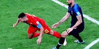  Eden Hazard of Belgium (L) and Olivier Giroud of France in action during the FIFA World Cup 2018 semi final soccer match between France and Belgium in St.Petersburg, Russia, 10 July 2018. EPA-EFE/ZURAB KURTSIKIDZE