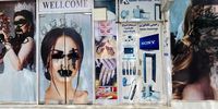 Defaced posters of models on the walls of a beauty salon in Kabul, Afghanistan, on 20 August 2021. (Photo: EPA-EFE / STRINGER)