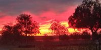 A fiery sunset over the Karoo. Photographer: Marcel Koning