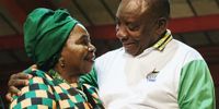 President Cyril Ramaphosa and minister Nkosazana Dlamini Zuma on stage during the 54th national conference of the African National Congress party in Johannesburg, South Africa, on 18 December 2017. (Photo: Waldo Swiegers / Bloomberg via Getty Images)