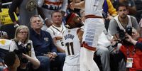 Denver Nuggets forward Michael Porter Jr. dunks the ball during the first half of game five of the NBA Finals between the Miami Heat and the Denver Nuggets at Ball Arena in Denver, Colorado, USA, 12 June 2023.  EPA-EFE/JOHN G. MABANGLO  SHUTTERSTOCK OUT