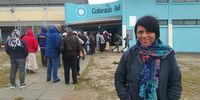 Zita Cheemee, resident of Colorado Park in Mitchells Plain, Cape Town cast her vote on 8 May 2019. (Photo: Suné Payne)