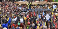 Kenya’s Deputy President and the Kenya Kwanza Coalition presidential candidate William Ruto (centre), addresses supporters at a political rally at Kangari town, Kigumo, in Muranga, Kenya, on 27 July 2022. (Photo: EPA-EFE / Daniel Irungu)