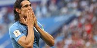 Edinson Cavani of Uruguay celebrates scoring the 3-0 lead during the FIFA World Cup 2018 group A preliminary round soccer match between Uruguay and Russia in Samara, Russia, 25 June 2018.  EPA-EFE/WALLACE WOON 