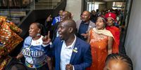 DA opposition party members break out in song and dance . 30 September 2022, Johannesburg.<br>Photo: Shiraaz Mohamed.