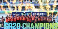 Sunrisers Eastern Cape are crowned champions during the 2023 SA20 Final between Pretoria Capitals and Sunrisers Eastern Cape held at Wanderers in Johannesburg on 12 February 2023. Photo by Ron Gaunt/Sportzpics/SA20/BackpagePix