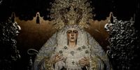 The image of the Esperanza Macarena of Seville is seen in its basilica in Seville, Spain, 12 August 2025. The image will undergo its most extensive restoration to date.  EPA/JOSE MANUEL VIDAL