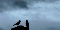 Two birds perched on top of a streetlamp on a rainy, cloudy day in Berlin, Germany, 19 November 2024.  EPA-EFE/HANNIBAL HANSCHKE