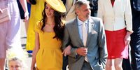 epaselect epa06748964 US actor George Clooney (R) and his wife, British human rights barrister Amal Clooney (L) arrive for the royal wedding ceremony of Britain's Prince Harry and Meghan Markle at St George's Chapel in Windsor Castle, in Windsor, Britain, 19 May 2018.  EPA-EFE/LAUREN HURLEY  EPA-EFE/LAUREN HURLEY