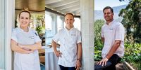 The head chefs from the Constantia wine strip and the V&A Waterfront: Roxy Mudie of Waterside; John Norris-Rodgers of Pier, and James Gaag of La Colombe, right. (Photos: Supplied)<br>