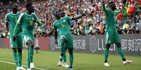 M'Baye Niang of Senegal (R) celebrates with teammates during the FIFA World Cup 2018 group H preliminary round soccer match between Poland and Senegal in Moscow, Russia, 19 June 2018.  EPA-EFE/YURI KOCHETKOV