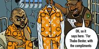 2024, Thabo Bester banned from wearing luxury brand clothing. (Cartoon: Carlos Amato)