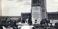 General Jan Smuts delivering his speech at the funeral of Emily Hobhouse in 1926
