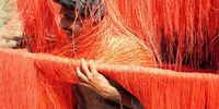 A worker prepares vermicelli, used in the production of seviyan (vermicelli pudding), a popular dessert, especially during the holy month of Ramadan, at a workshop in Hyderabad, Pakistan, 11 March 2025. Muslims around the world observe the holy month of Ramadan by praying at night and abstaining from food and drink between sunrise and sunset.  EPA-EFE/NADEEM KHAWER