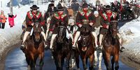 Polish highlanders in traditional outfits take part in the pageant opening of the 51st Highland Carnival in Bukowina Tatrzanska, in the Tatra Mountains, southern Poland, 09 February 2023. Traditionally, carnival begins with the passing of bands and invited guests through the streets of Bukowina Tatrzanska. Carol singers and traditional dance performances are also planned for the event.  EPA-EFE/Grzegorz Momot POLAND OUT
