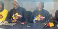 Members of the UDF40 national steering committee at a media briefing in Johannesburg to outline the plans for the 40th anniversary celebrations. From left: Cheryl Carolus, Murphy Morobe, Popo Molefe and Frank Chikane. (Photo: Takudzwa Pongweni)