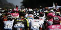 The pack of the riders in action during the 4th stage of the 105th edition of the Tour de France cycling race over 195km between La Baule and Sarzeau, France, 10 July 2018.  EPA-EFE/YOAN VALAT