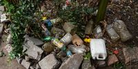 Discarded empty bottles that are used to collect water when it comes out from the tap are in the dried garden at Gogo Kasuka's household on November 22, 2020, in Luveve, Bulawayo, Zimbabwe. (Photo: Zinyange Auntony)