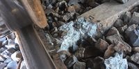 Chipped concrete sleepers at Laingsburg station. (Photo: supplied)