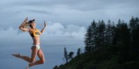 COOLANGATTA, AUSTRALIA - MARCH 12: Nikki Laird poses ahead of the Australian Beach Volleyball Tour at Coolangatta Beach on March 12, 2021 in Coolangatta, Australia. (Photo by Matt Roberts/Getty Images)