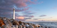 Slangkop Lighthouse at sunset. Photographer: Siôn Geschwindt