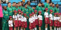 South Africa stand for the National anthem ahead of their clash with Netherlands at HPCA Stadium on 17 October, 2023, in Dharamsala, India. (Photo: Pankaj Nangia/Gallo Images)