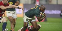 Makazole Mapimpi of South Africa scores try during the 2nd test match at the Cape Town Stadium, Cape Town, South Africa, 31 July 2021. The Springboks play the British and Irish Lions in a 3 match series.  EPA-EFE/BACKPAGEPIX