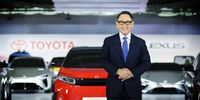 President of TMC, Akio Toyoda announces Toyota's battery<br>electric roll-out. (Photo: Toyota SA)