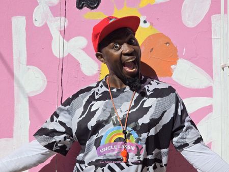 High on life and on stilts: ‘Uncle Lassie’ uses play to teach kids