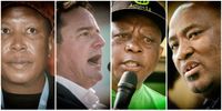 From left: EFF leader Julius Malema. (Photo: Gallo Images / Frennie Shivambu) | DA leader John Steenhuisen. (Photo: Gallo Images / Brenton Geach) | Action SA leader Herman Mashaba. (Photo: Gallo Images / Papi Morake) | Patriotic Alliance leader Gayton McKenzie. (Photo: Gallo Images / Netwerk24 / Lulama Zenzile)