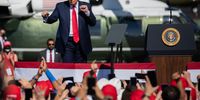 PRESCOTT, AZ - OCTOBER 19: U.S. President Donald Trump dances before departing at a Make America Great Again campaign rally on October 19, 2020 in Prescott, Arizona. With almost two weeks to go before the November election, President Trump is back on the campaign trail with multiple daily events as he continues to campaign against Democratic presidential nominee Joe Biden. (Photo by Caitlin O'Hara/Getty Images)