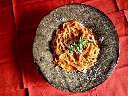 What’s cooking today: Linguine with Salsa Rossa