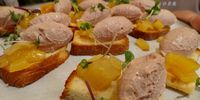 A duck liver parfait on brioche with pear and saffron chutney is the kind of fare served at Haute Cabrière — or at its pop-up restaurants during renovations. Photo: Christi Nortier