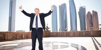 ABU DHABI, UNITED ARAB EMIRATES - MARCH 16: Prime Minister Boris Johnson arrives for a media interview at the Emirates Palace hotel on March 16, 2022 in Abu Dhabi, United Arab Emirates. Boris Johnson’s visit to the Middle East comes amid rocketing oil prices due to Russia’s invasion of Ukraine. He is hoping to persuade both Saudi Arabia and the UAE to increase their oil production and help bring down prices. (Photo by Stefan Rousseau - Pool/Getty Images)