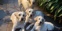Our blond family - All dogs associated with SA Guide Dogs Association. Image: Richard Durrant
