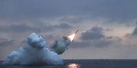 A photo released by the official North Korean Central News Agency (KCNA) shows a test-fire of the newly-developed submarine-launched strategic cruise missile 'Pulhwasal-3-31' at an unspecified location in North Korea, 28 January 2024 (issued 29 January 2024). According to KCNA, the test-fire of the new submarine-launched strategic cruise missile was launched to demonstrate the rapid development and strengthening of the 'nuclear weaponization' of the naval force.  EPA-EFE/KCNA   EDITORIAL USE ONLY  EDITORIAL USE ONLY