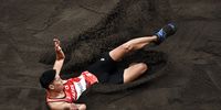 epa09382613 Shoutarou Shiroyama of Japan competes the Men's Long Jump Qualification Group A during the Athletics events of the Tokyo 2020 Olympic Games at the Olympic Stadium in Tokyo, Japan, 31 July 2021.  EPA-EFE/CHRISTIAN BRUNA