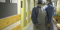 Staff members in Covid-19 isolation unit at Tygerberg Hospital in Cape Town.<br>(Photo: Joyrene Kramer)