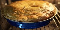 My chicken and mushroom pie, ready to come out of the oven. (Photo: Tony Jackman)<br>