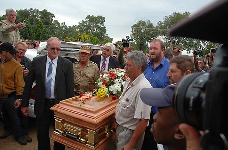 Crowds mass for Terre'Blanche funeral – peacefully. For now.