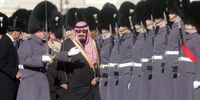 King Abdullah of Saudi Arabia , centre,  inspects the Guard of Honour with the Duke of Edinburgh, left, at the Horse Guards parade, 30 October 2007 during the king's three-day state visit to the UK. Abdullah was commander of the Saudi Arabian National Guard when the British military mission was established in 1964. (Photo: EPA / Gerry Penny)